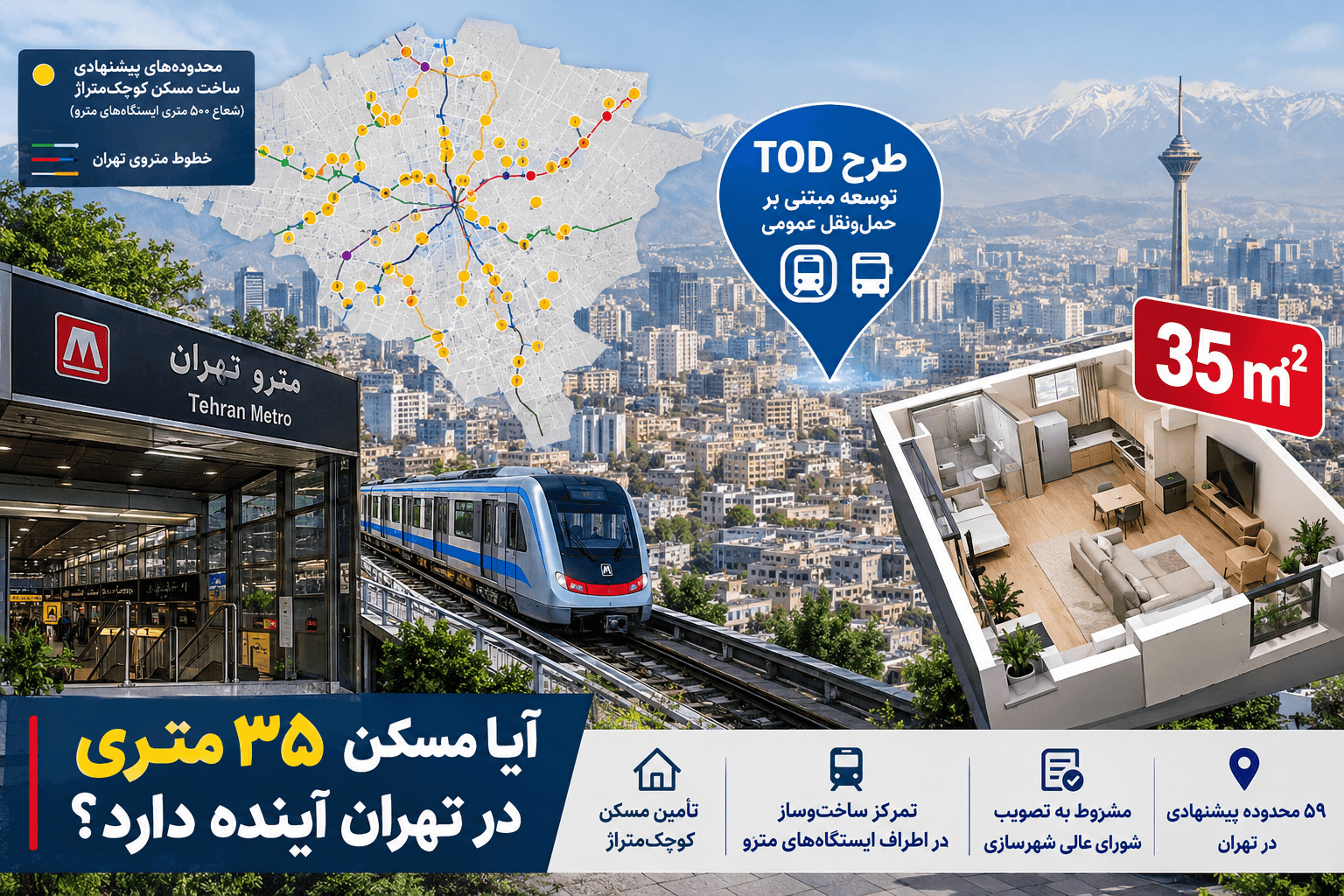 چراغ سبز به مسکن ۳۵ متری در تهران؟ / سرنوشت خانه‌های کوچک در انتظار یک مصوبه