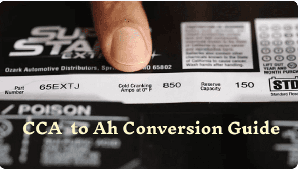 نحوه تبدیل جریان استارت سرد (CCA) به آمپر ساعت (Ah)