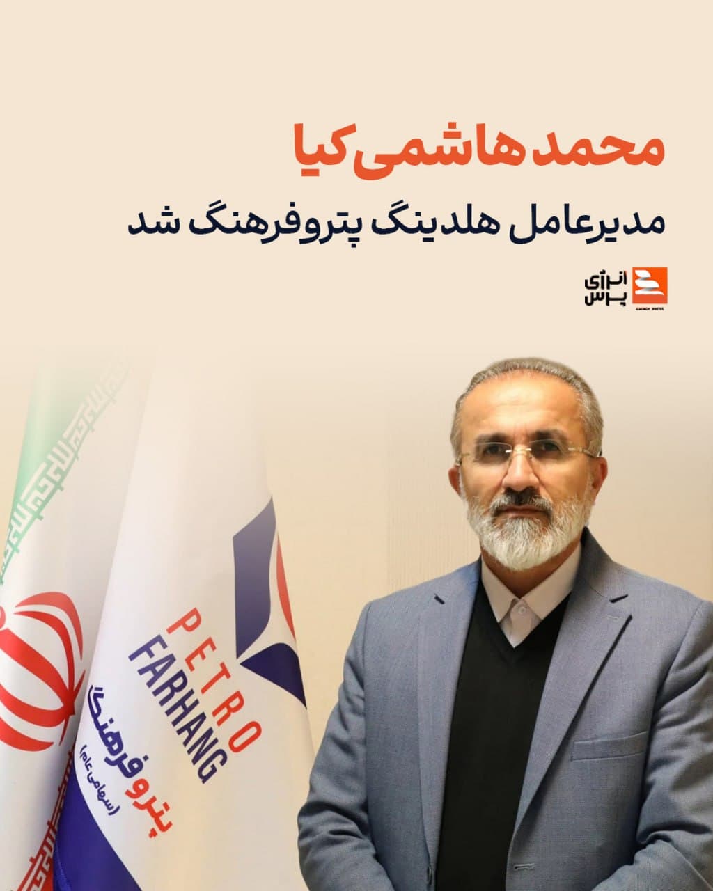  محمد هاشمی‌کیا مدیرعامل هلدینگ پتروفرهنگ شد